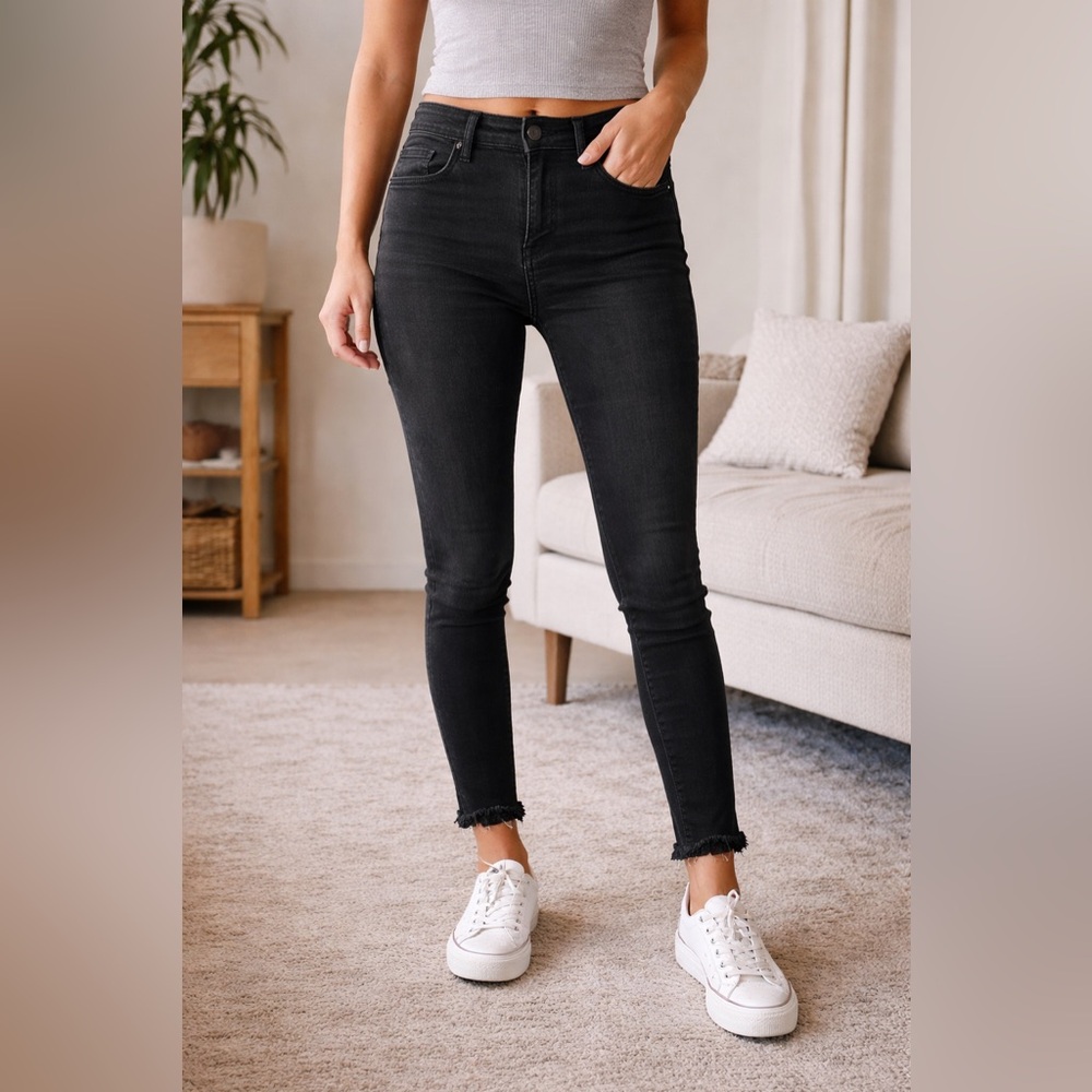Sam Edelman The Kitten High Rise Skinny Ankle Jeans Black Size 26